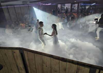 mariage, dj, fumée